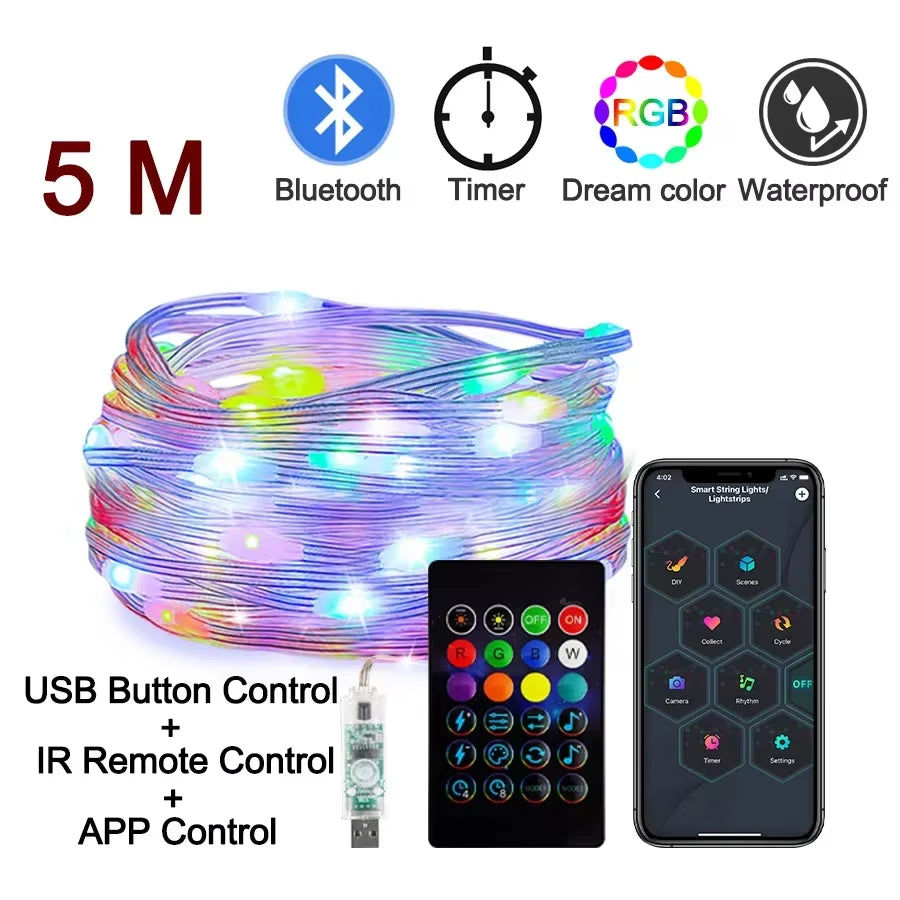 Smart RGB LED Strip - Bluetooth Waterproof